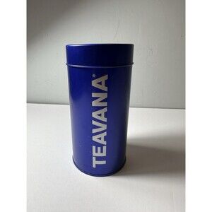 Teavana Pure Blue 8oz Loose Leaf Tea Tin Canister - Storage Container EMPTY